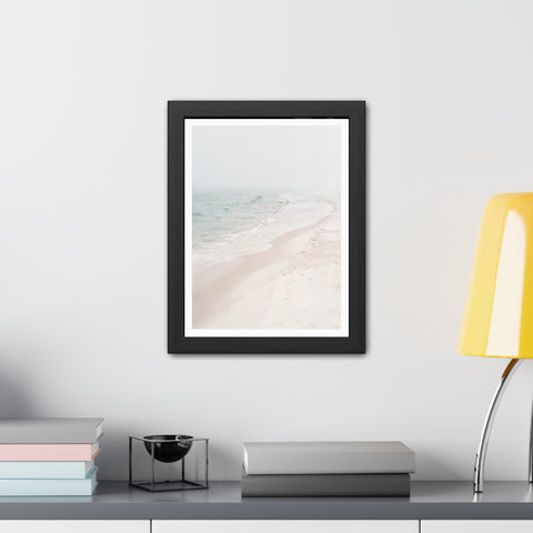 Silent Beach - Serene Coastal Framed Poster | Beach Wall Art Decor for Home & Office