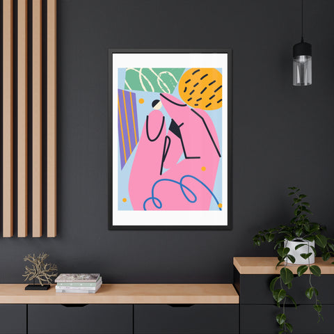 Kurian 8 - Abstract Hand Framed Poster - Modern Art for Home Décor