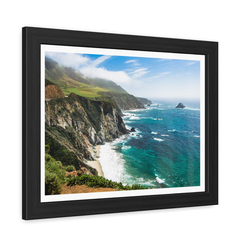 Rocky Coast - Serenity Framed Poster - Ocean View Wall Art for Beach Lovers