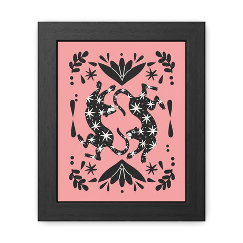 Mirror 1 - Whimsical Framed Poster - Starry Cat Design for Home Décor