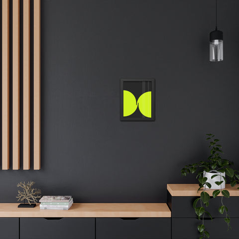 Modernica 4 - Modern Minimalist Framed Poster - Bold Green Abstract Art