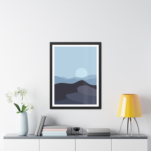 Desert Sun 4 - Serene Landscape Framed Poster – Aesthetic Wall Art for Modern Homes