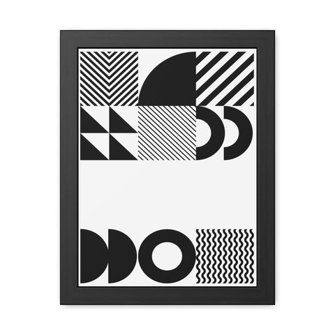 Modern Geometric Framed Posters - Minimalist Black & White Wall Art