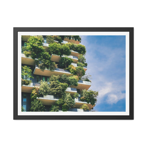 Green Urban - Eco-Friendly Framed Poster - Urban Oasis Greenery Wall Art