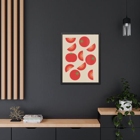 Tomatos off the vine - Framed Poster - Vibrant Wall Art for Kitchen Decor