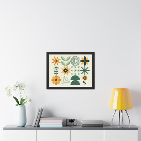 Farmhouse 2 - Botanical Framed Poster - Modern Floral Art for Home Decor