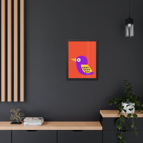 Childrana 6 - Colorful Bird Framed Poster - Vibrant Wall Art for Kids' Rooms