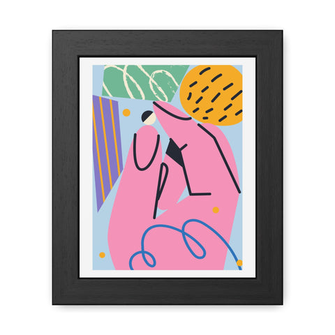 Kurian 8 - Abstract Hand Framed Poster - Modern Art for Home Décor