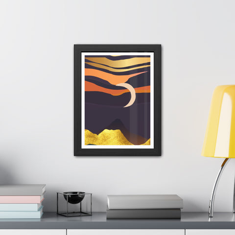South 4 - Serene Sunset Framed Poster – Modern Wall Art for Home Decor