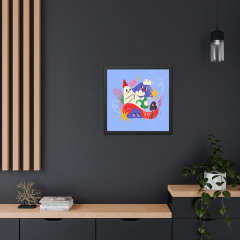 Fun Land 2 - Colorful Whimsical Framed Poster - Fun Wall Art for Playful Spaces