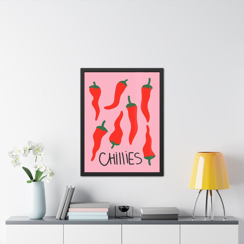 Spicy Chillies Framed Poster - Vibrant Kitchen Wall Art
