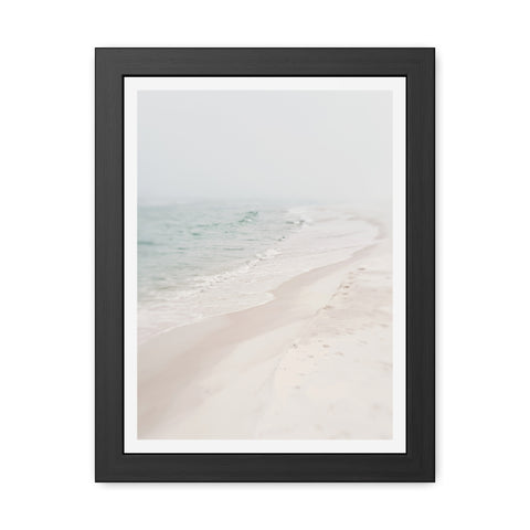 Silent Beach - Serene Coastal Framed Poster | Beach Wall Art Decor for Home & Office