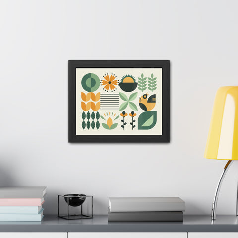 Farmhouse 1 - Botanical Framed Poster Art - Modern Home Decor for Nature Lovers