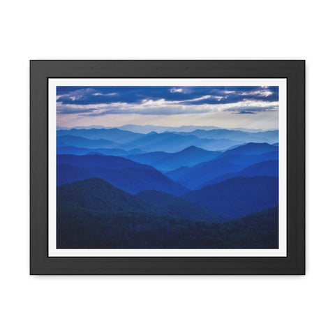 Bluescape - Serene Mountain Landscape Framed Poster – Perfect Wall Art for Nature Lovers
