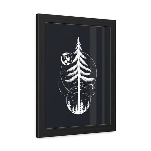 Treecraft 1 - Nature-Inspired Framed Poster - Cosmic Pine Tree Wall Art