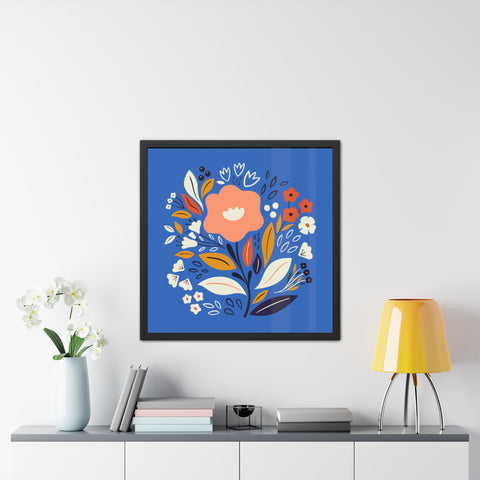 Bloom 2 - Vibrant Floral Framed Poster - Colorful Wall Art for Home Decor