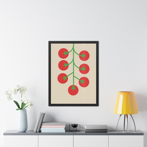 Tomato Vine Framed Poster - Minimalist Wall Art for Kitchen Decor