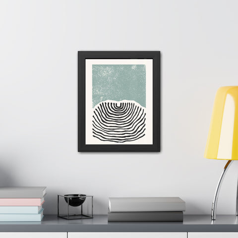 Ink Block 3 - Minimalist Framed Poster Art - Modern Abstract Line Design Decor