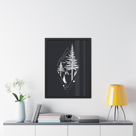 Treecraft 2 - Modern Nature Framed Poster - Geometric Forest Wall Art