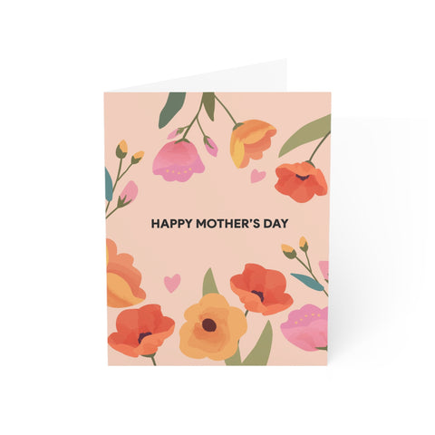 Happy Mother's Day Floral Greeting Card — Mother's Day / Holiday Greeting Card - Illustrated, Modern