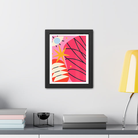 Kurian 2 - Vibrant Abstract Framed Poster - Modern Wall Art Decor