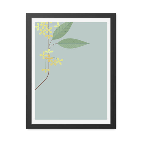 Botanical Gradual 1 - Framed Poster - Elegant Floral Art for Home Décor