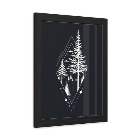 Treecraft 2 - Modern Nature Framed Poster - Geometric Forest Wall Art