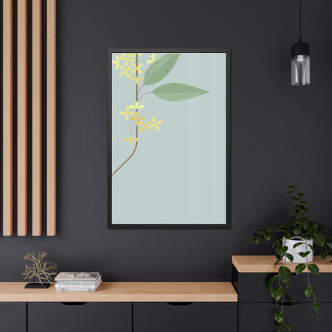 Botanical Gradual 1 - Framed Poster - Elegant Floral Art for Home Décor