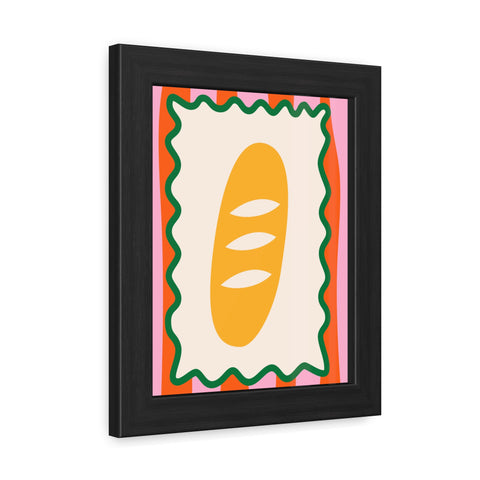 Whimsical Bread Framed Poster - Colorful Kitchen Wall Art