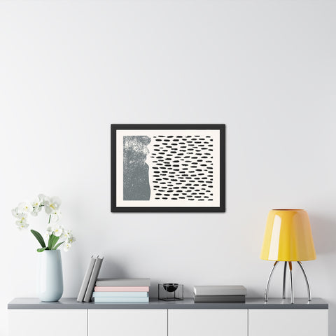 Ink Stamp 6 - Modern Abstract Framed Poster - Minimalist Wall Art for Home Decor