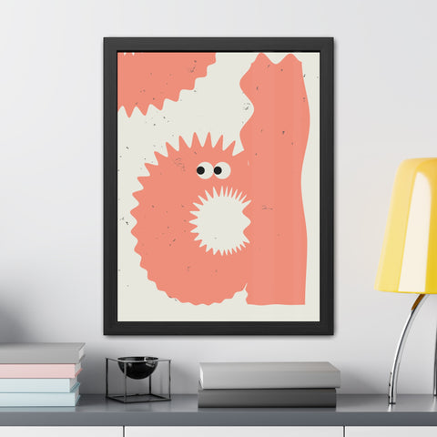 Lettermon d - Whimsical Framed Posters - Fun and Unique Wall Art for Playful Spaces