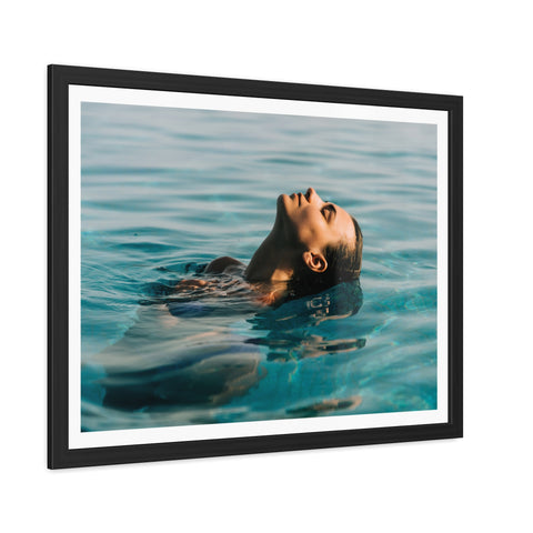The Dip - Serene Woman Framed Poster - Tranquil Wall Art for Home Decor