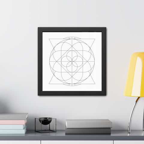 Stark 2 - Minimalist Geometric Framed Poster - Modern Wall Art for Home Decor