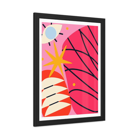 Kurian 2 - Vibrant Abstract Framed Poster - Modern Wall Art Decor
