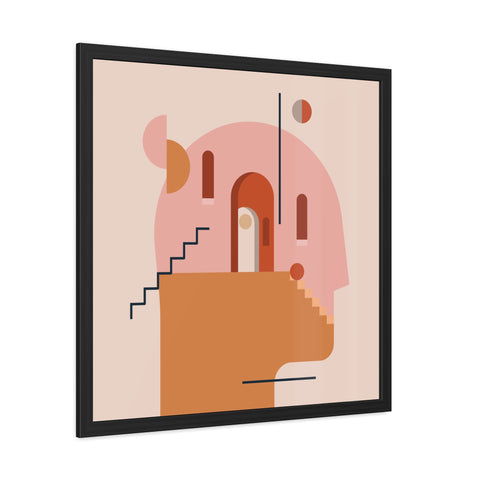 Homehead - Modern Abstract Framed Poster - Minimalist Wall Art for Home Decor