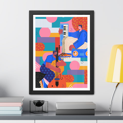 Musicana 1 - Vibrant Musical Framed Posters - Colorful Wall Art for Music Lovers