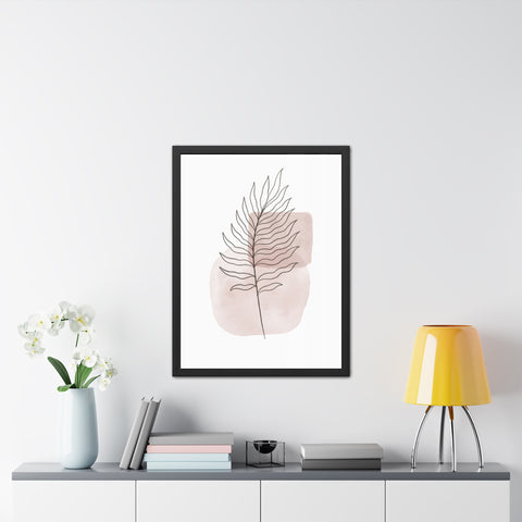 Fall 1 - Minimalist Fern Art Framed Poster - Modern Wall Decor for Home & Office