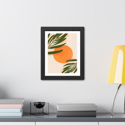 Agora 1 - Tropical Sunset Framed Poster - Modern Wall Art for Home Decor