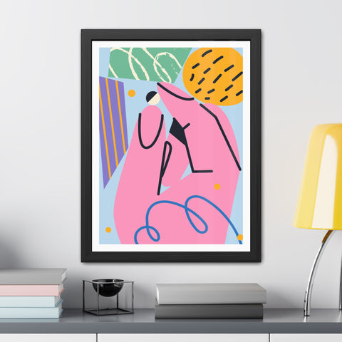 Kurian 8 - Abstract Hand Framed Poster - Modern Art for Home Décor
