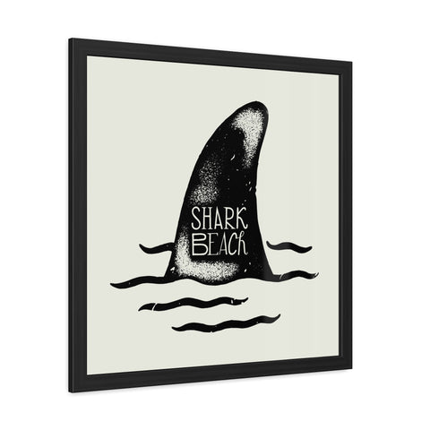 Shark Beach Framed Poster - Wall Art for Beach Lovers