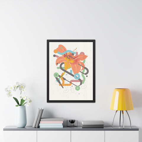 Lavish 4 - Vibrant Floral Art Framed Poster - Modern Home Decor