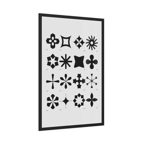 Gridlock 1 - Modern Geometric Framed Poster Art - Stylish Decor for Home and Office