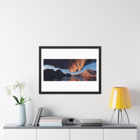 Rock Formation 3 - Stunning Landscape Framed Poster | Abstract Mountain Reflection Wall Art