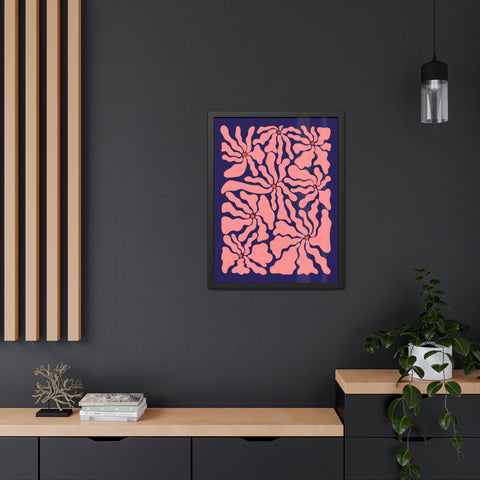 Florish 2 - Floral Abstract Framed Poster – Modern Wall Art for Home Décor