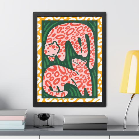 Amazon 2 - Stylish Framed Poster – Vibrant Jungle Theme with Leopard Design