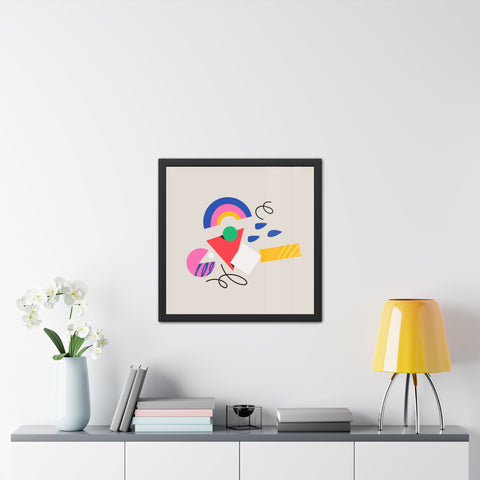Cluster 3 - Abstract Framed Poster Art - Modern Decor for Home & Office