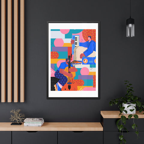 Musicana 1 - Vibrant Musical Framed Posters - Colorful Wall Art for Music Lovers