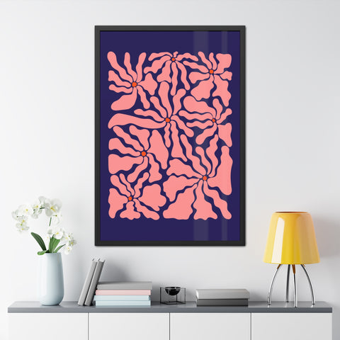 Florish 2 - Floral Abstract Framed Poster – Modern Wall Art for Home Décor