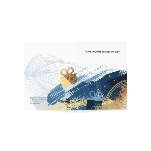 Holiday Humor “Happy Holidays - Where’s My Gift” Greeting Card — Christmas / Holiday Greeting Card - Illustrated, Funny, Snarky, Modern