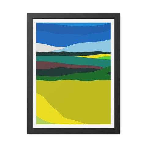 Scapes 4 - Abstract Landscape Framed Poster - Vibrant Nature Art for Home Decor